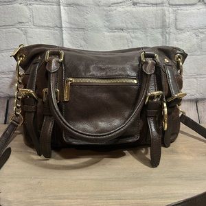 Michael Kors Women’s Brown Leather and Suede Tote Bag